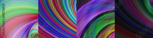 Abstract digital art background collection