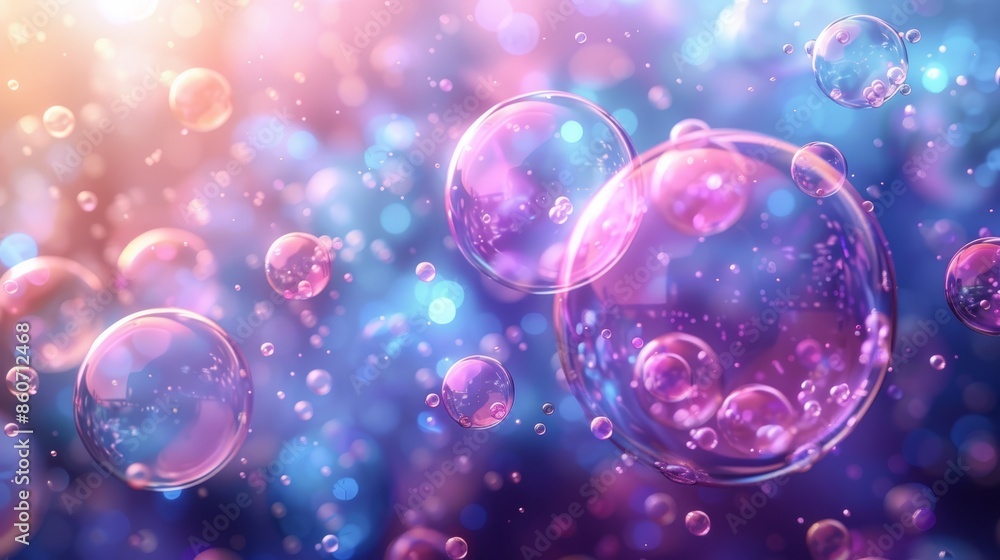 Abstract bubbles on a purple background Abstract bubbles on a purple background