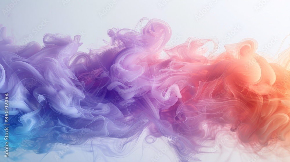 Fototapeta premium Rainbow smoke swirls