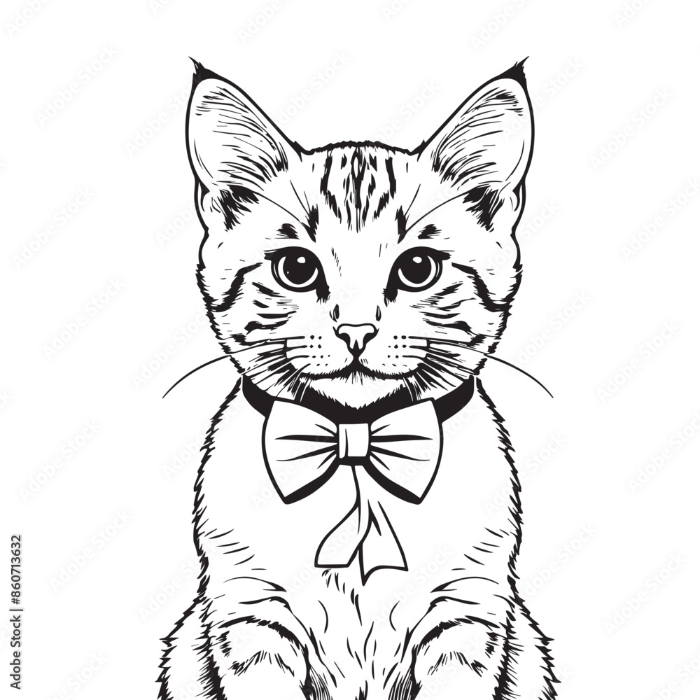 Cute kitty vectrot illustraion with wite background Cute kitty vectrot illustraion with wite background