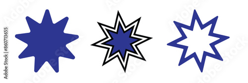 Bahai icon set.