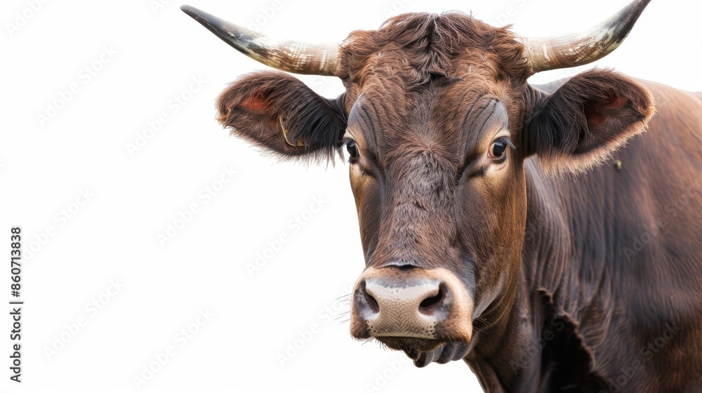 Farm cow isolated on white wallpaper background Farm cow isolated on white wallpaper background