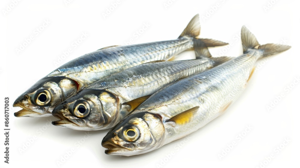 Herring salted raw fish isolated on white wallpaper background Herring salted raw fish isolated on white wallpaper background