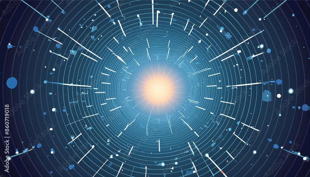 Space sense background leading to future technology tunnel Space sense background leading to future technology tunnel