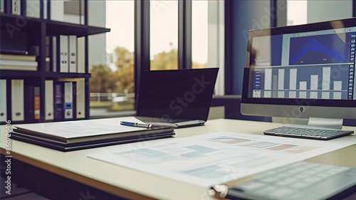 Wallpaper Mural elegant accounting office that provides professional services and shows financial statements to its clients, modern office design Torontodigital.ca