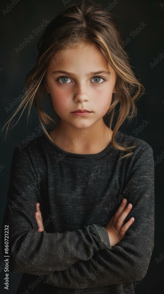 Portrait of a young girl with freckles and green eyes. AI. Portrait of a young girl with freckles and green eyes. AI.