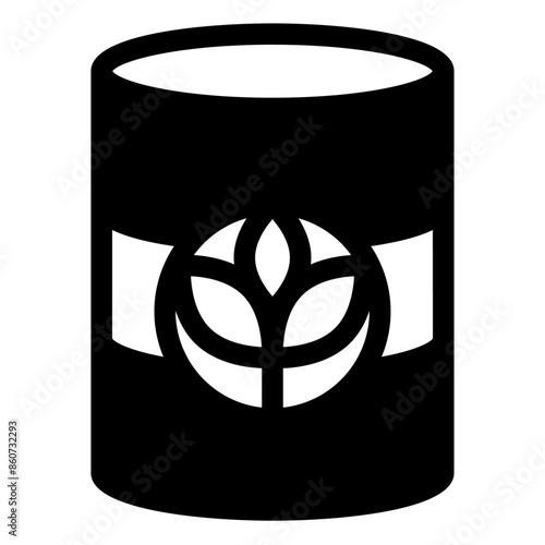 bio fuel   glyph  icon vector illustration isolated on white background