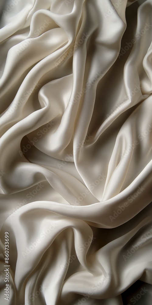 Elegant Ivory Silk Fabric with Gentle Folds. AI generated Elegant Ivory Silk Fabric with Gentle Folds. AI generated