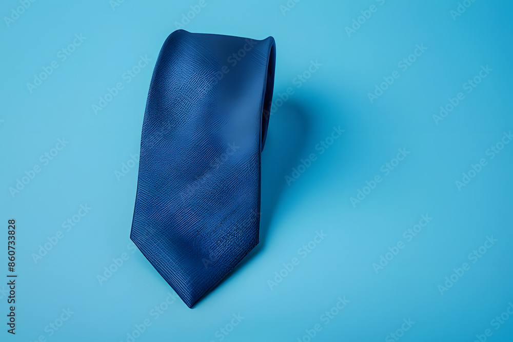 blue tie, blue background, father's day, holiday Ai generated. blue tie, blue background, father's day, holiday Ai generated.