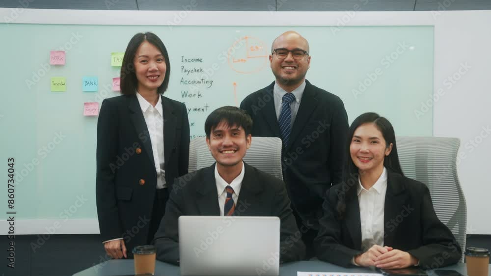 Happy diverse group Asian business team analyzing statistics financial. Group Team of business people meeting conference discussion various topic corporate concept in office. Happy diverse group Asian business team analyzing statistics financial. Group Team of business people meeting conference discussion various topic corporate concept in office.