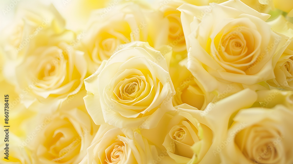 delicate yellow roses as background gentle floral nature background closeup with blurry background soft selective focus bouquet of yellow roses copy space : Generative AI delicate yellow roses as background gentle floral nature background closeup with blurry background soft selective focus bouquet of yellow roses copy space : Generative AI