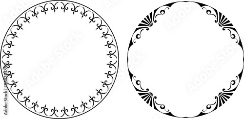 vector frames black on a white background