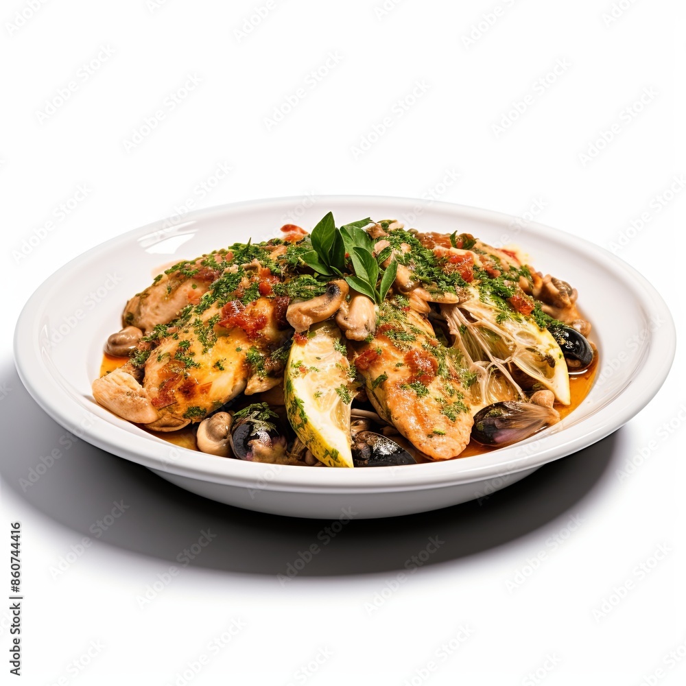 Famous food dish Isolated on a white background Famous food dish Isolated on a white background