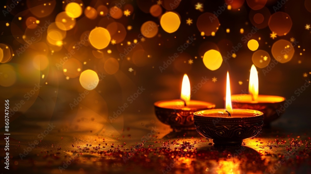 Realistic diwali event on a luminous background captured in a vivid and captivating photo Realistic diwali event on a luminous background captured in a vivid and captivating photo