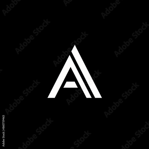 Free Download a logo, Use the letter A to create a logo with simple lines and flat lines - GFXLoad