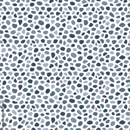 Doodle cobblestones and cute pebbles repeated wallpaper. River and beach rocks seamless pattern. Smooth rounded shapes template background. Paving summer backdrop. Stone plate paving texture