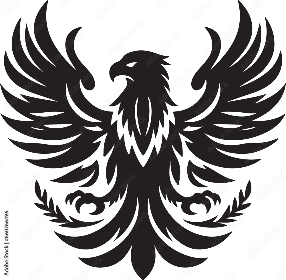 Obraz premium Eagle silhouette vector illustration