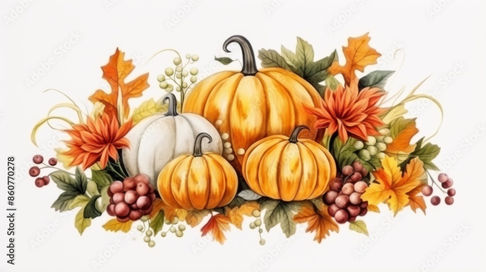 The image portrays an autumn harvest scene featuring pumpkins surrounded by vibrant foliage, highlighting the seasonal beauty and bounty of fall with a colorful display. The image portrays an autumn harvest scene featuring pumpkins surrounded by vibrant foliage, highlighting the seasonal beauty and bounty of fall with a colorful display.