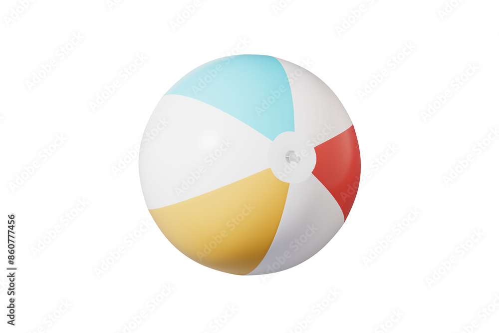 Inflatable ball for beach and water games. Beach ball on isolated background. Inflatable ball for beach and water games. Beach ball on isolated background.