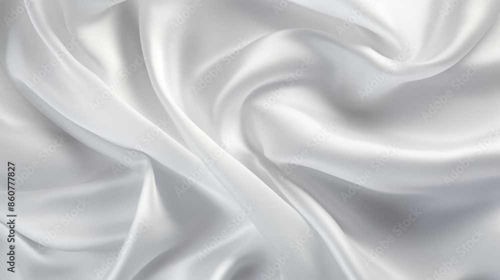 This image features graceful white satin cloth with dynamic smooth folds, illustrating the enchanting interplay of light and shadow on the soft, glossy surface. This image features graceful white satin cloth with dynamic smooth folds, illustrating the enchanting interplay of light and shadow on the soft, glossy surface.