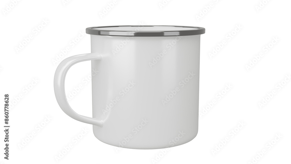 Coffee Camp Mug on isolated background. 3d render