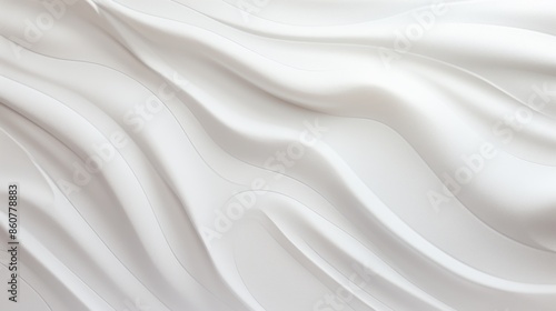 This image displays fluid white abstract waves forming smooth and appealing patterns. It conveys a sense of innovation and modern design, perfect for sleek artistic projects.