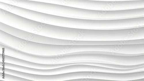 A composition of overlapping white waves forms a fluid and layered abstract design, showing depth and movement, perfect for use in modern, contemporary backgrounds and design themes.