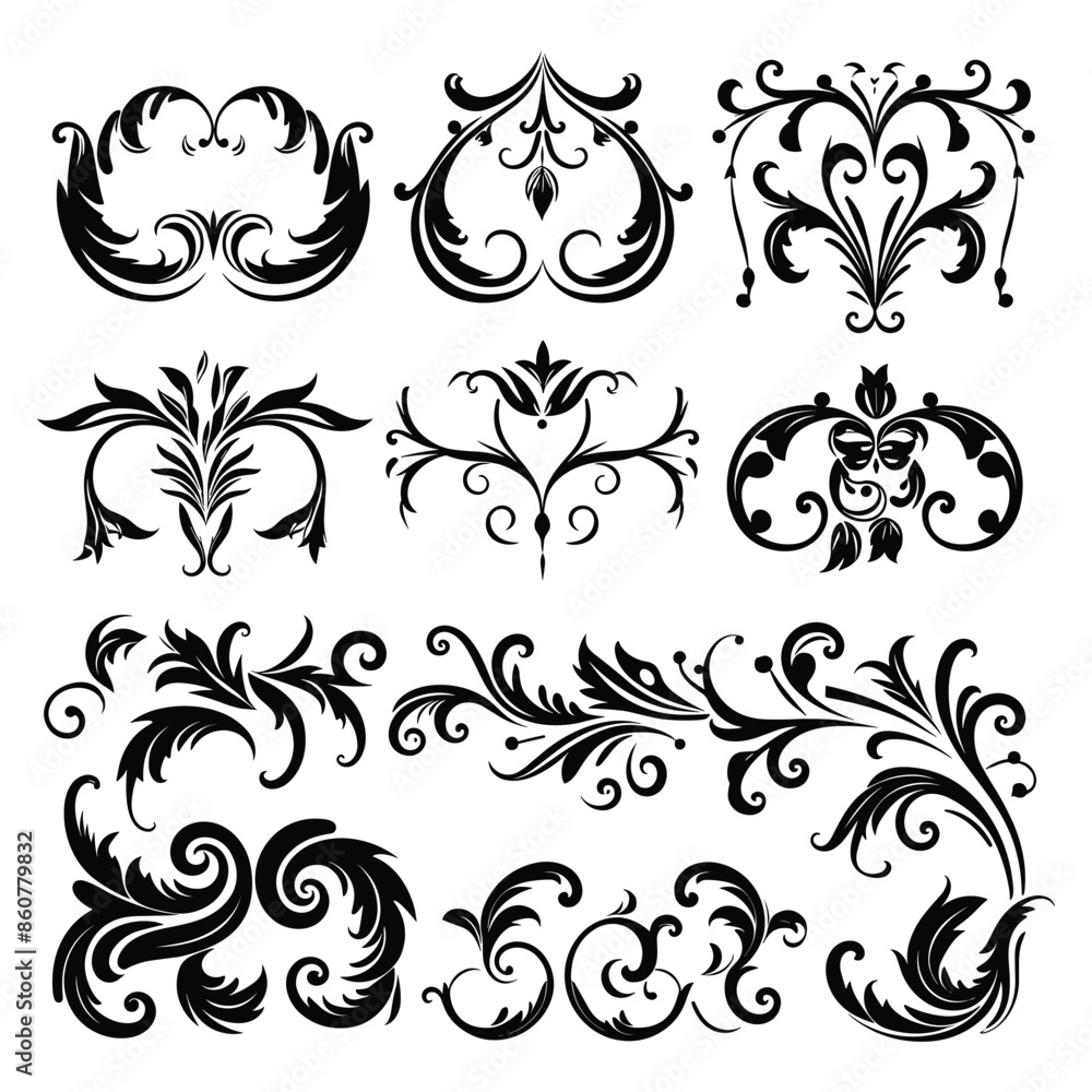 Floral Swirls and Flourishes Floral Swirls and Flourishes