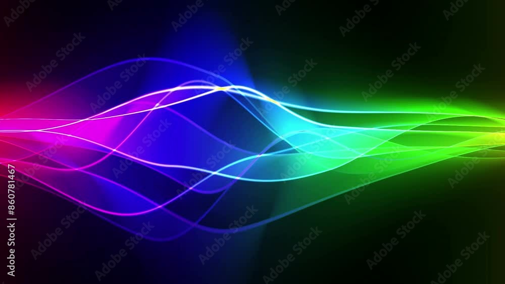 Mesmerizing Colorful Light Waves Animation Displaying a Spectrum of Colors Mesmerizing Colorful Light Waves Animation Displaying a Spectrum of Colors