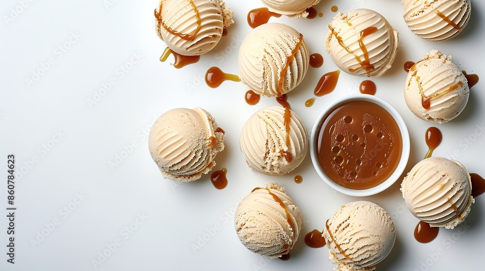 Caramel Ice Cream with Drizzle Caramel Ice Cream with Drizzle