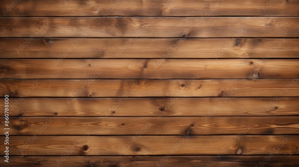Image of horizontal wooden planks, showcasing natural knots and textures. Ideal for backgrounds or designs looking to incorporate traditional, rustic elements.