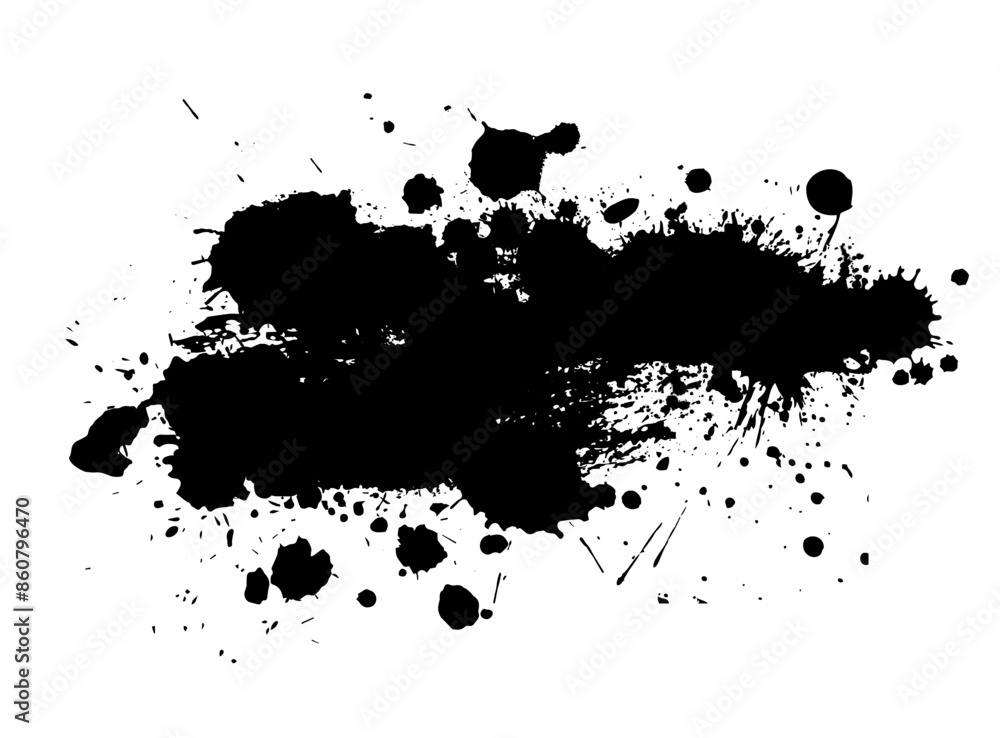 Abstract black blot object. hand drawing. Not AI. Vector illustration Abstract black blot object. hand drawing. Not AI. Vector illustration