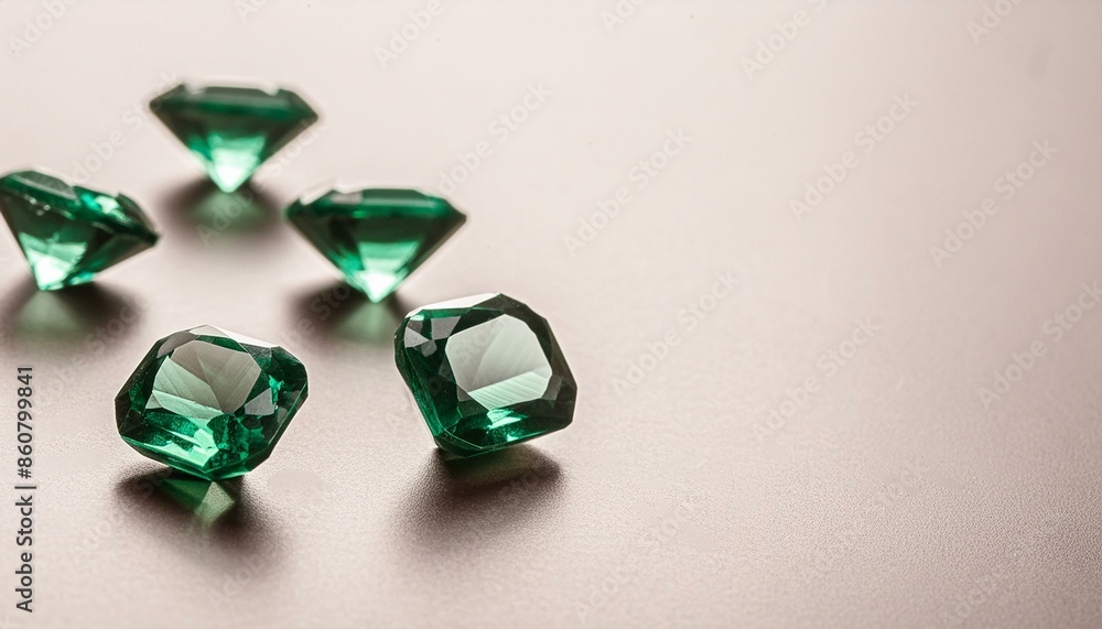 Fototapeta premium Emerald Gemstone Beauty Shot background