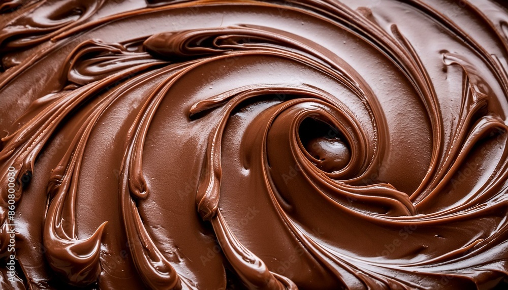 Texture close-up of melted chocolate swirling in a pattern, yummy abstract background. Texture close-up of melted chocolate swirling in a pattern, yummy abstract background.