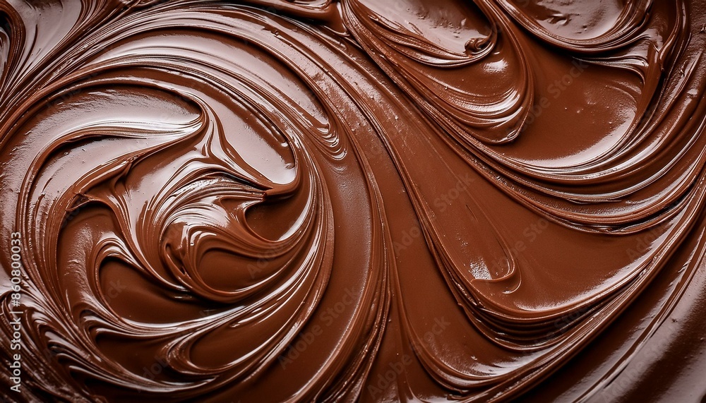 Texture close-up of melted chocolate swirling in a pattern, yummy abstract background. Texture close-up of melted chocolate swirling in a pattern, yummy abstract background.
