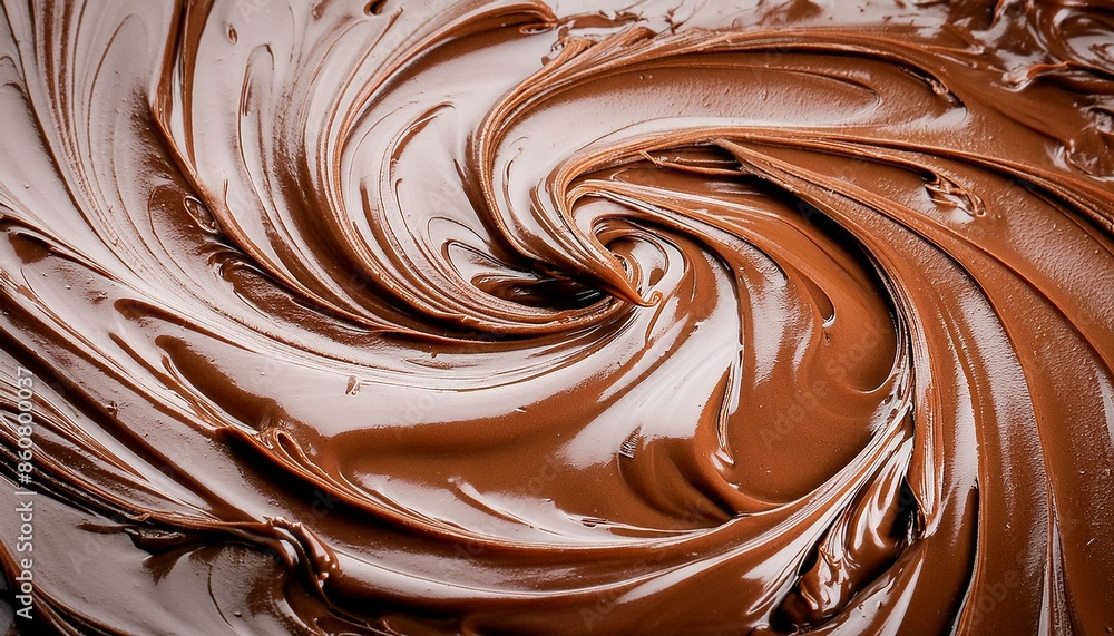 Texture close-up of melted chocolate swirling in a pattern, yummy abstract background. Texture close-up of melted chocolate swirling in a pattern, yummy abstract background.