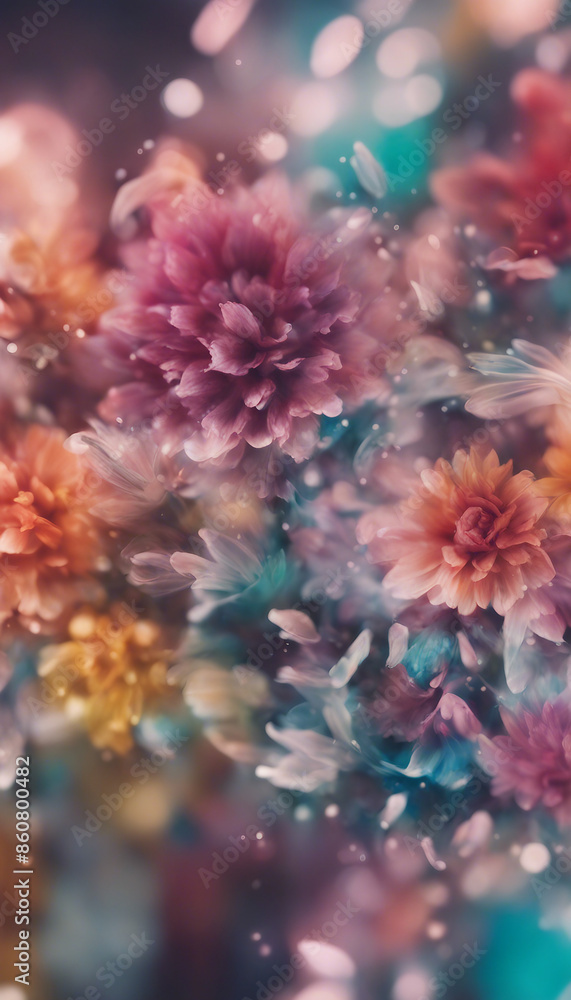 Colorful abstract flower art Colorful abstract flower art