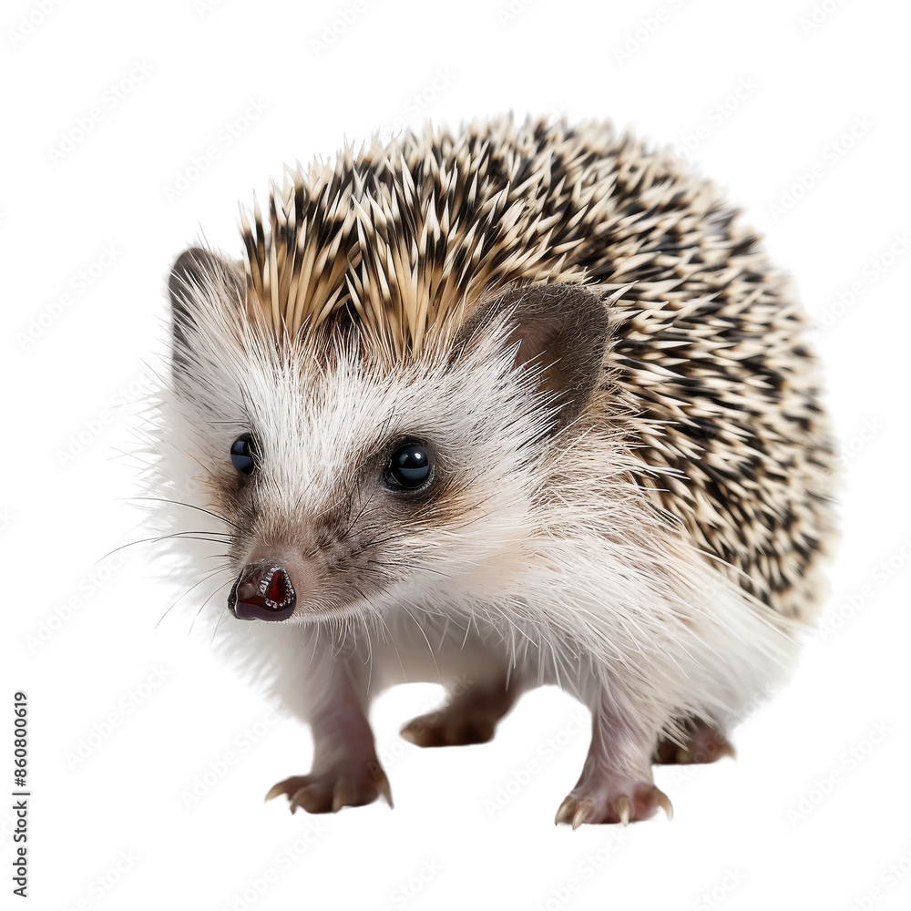 Cute hedgehog with spiky fur, isolated on a white background. Perfect for animal lovers and educational purposes. Cute hedgehog with spiky fur, isolated on a white background. Perfect for animal lovers and educational purposes.