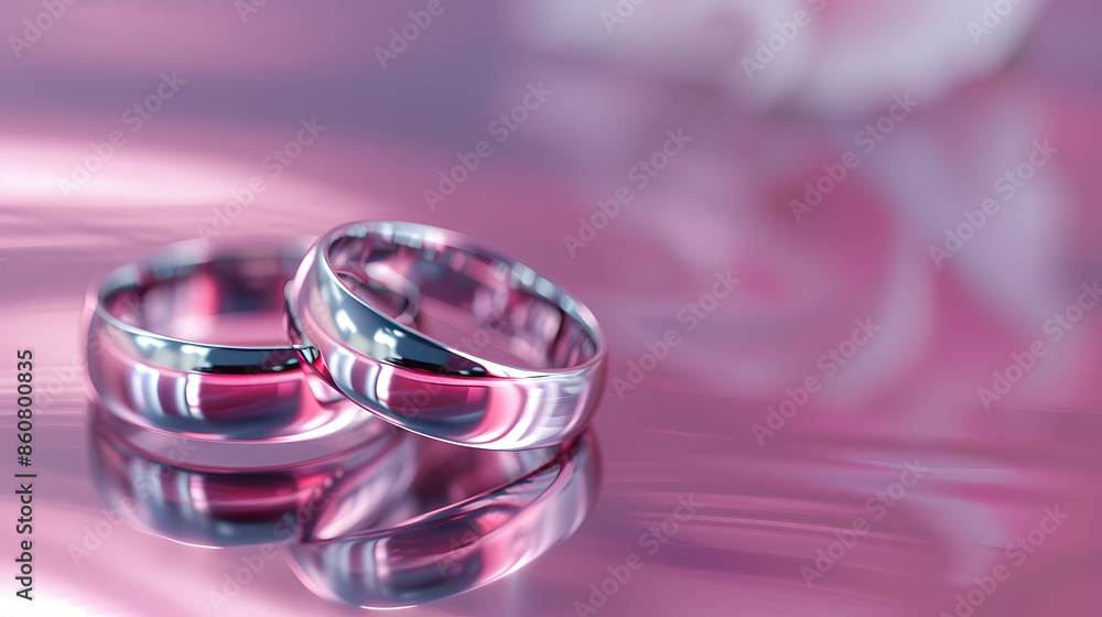 wedding rings on abstract background : Generative AI wedding rings on abstract background : Generative AI
