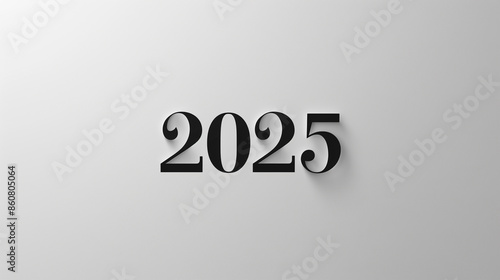 Minimalistic "2025" text in bold black font on a pristine white background ar --ar 16:9 --v 6.0 - Image #3 @talha110091