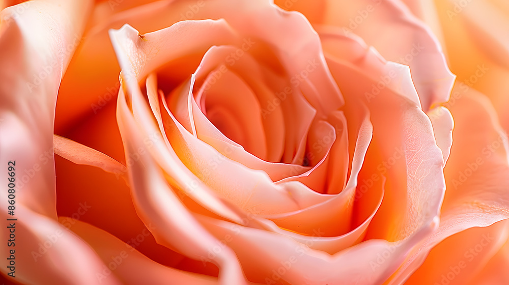 Rose flower closeup macro Natural background soft focus Peach Fuzz trendy color of the year 2024 : Generative AI Rose flower closeup macro Natural background soft focus Peach Fuzz trendy color of the year 2024 : Generative AI