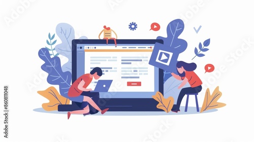 Wallpaper Mural Error 404, page not found, creative web design for unavailable website. Access failure, wrong broken site, search result, crying people. Flat graphic vector illustration isolated on white background Torontodigital.ca