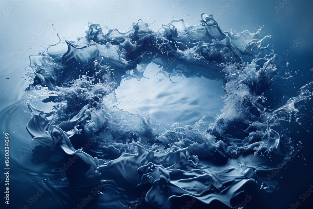 Circular Splash Backdrop - Dark and Beautiful Water Splash Background Circular Splash Backdrop - Dark and Beautiful Water Splash Background