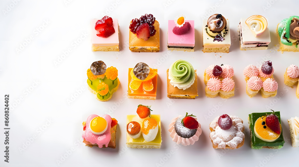 Mini snacks on a white background Snacks for public catering Buffet table A treat for a buffet or a house party The table is reserved for catering : Generative AI Mini snacks on a white background Snacks for public catering Buffet table A treat for a buffet or a house party The table is reserved for catering : Generative AI