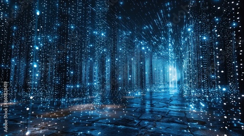 Blue Light Forest - A Digital Dream