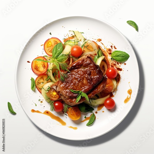 Famous food dish Isolated on a white background