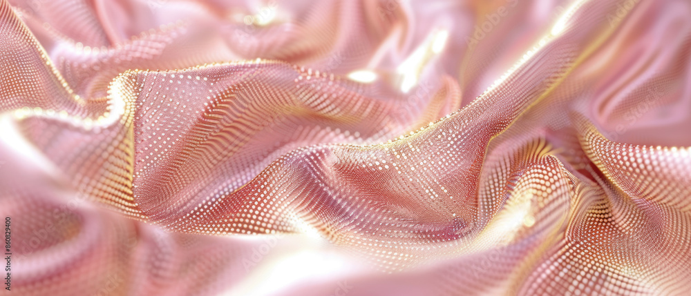 A close up of a pink fabric with a metallic sheen A close up of a pink fabric with a metallic sheen