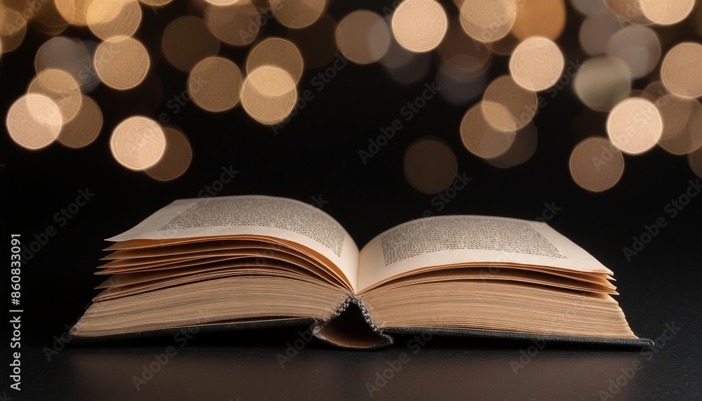 Open Book with Magical Light Background Open Book with Magical Light Background