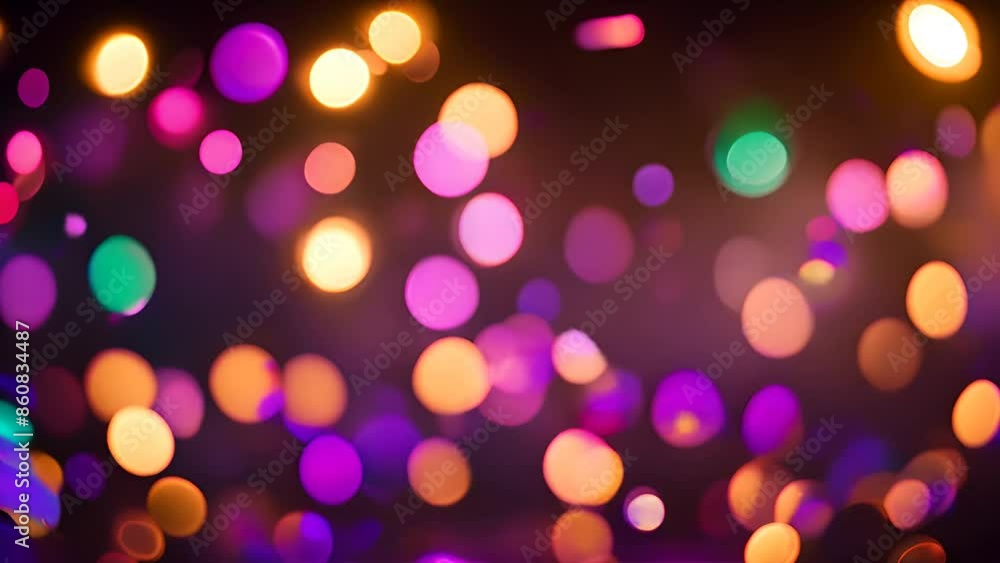 Colorful Bokeh Lights at Night Generative AI Colorful Bokeh Lights at Night Generative AI