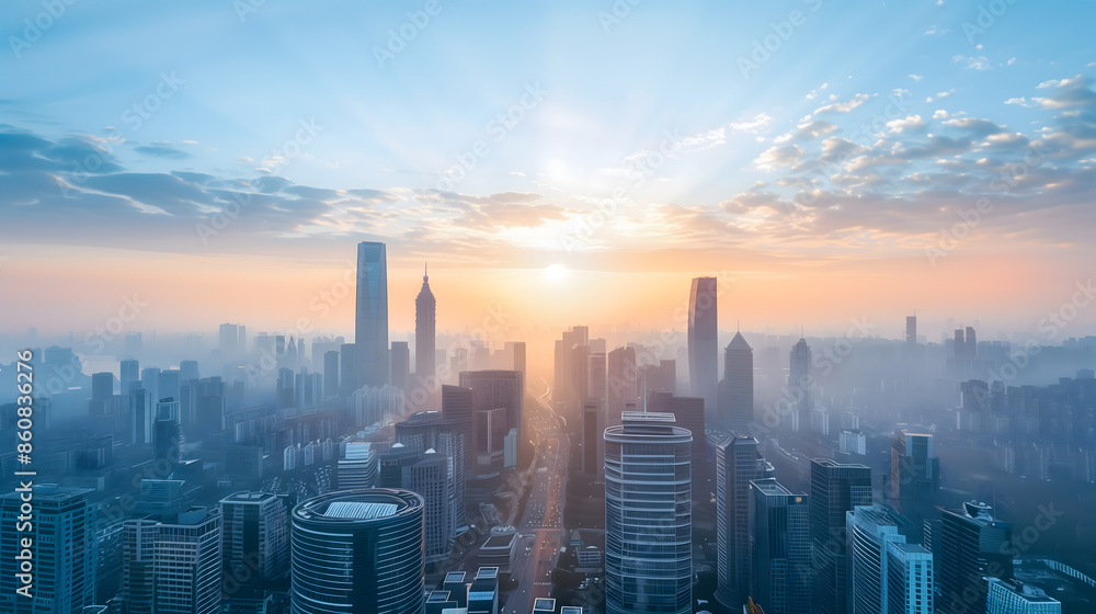 Fototapeta premium Modern City Skyscrapers